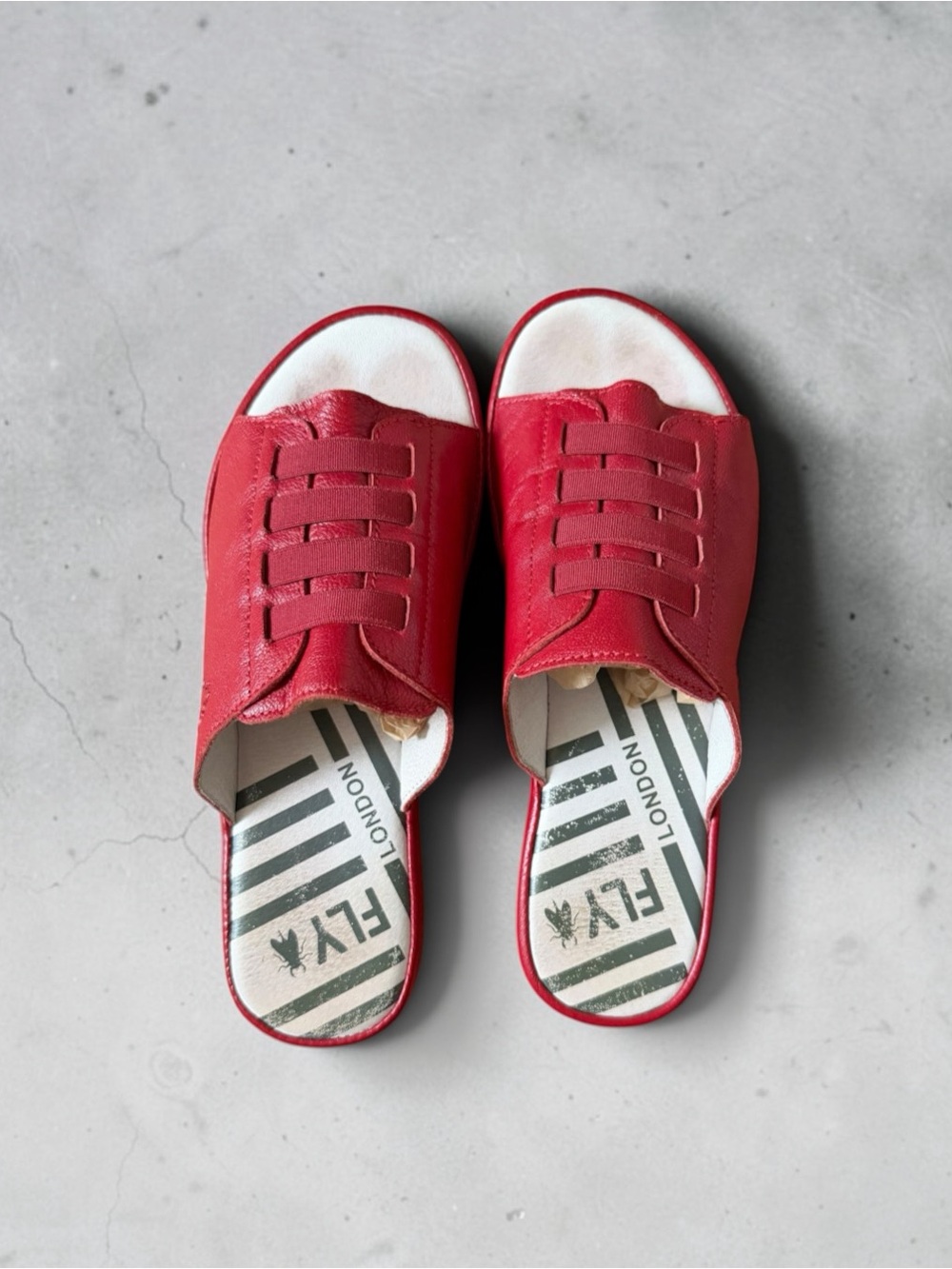 FLY London Women’s' Red Slide Sandals